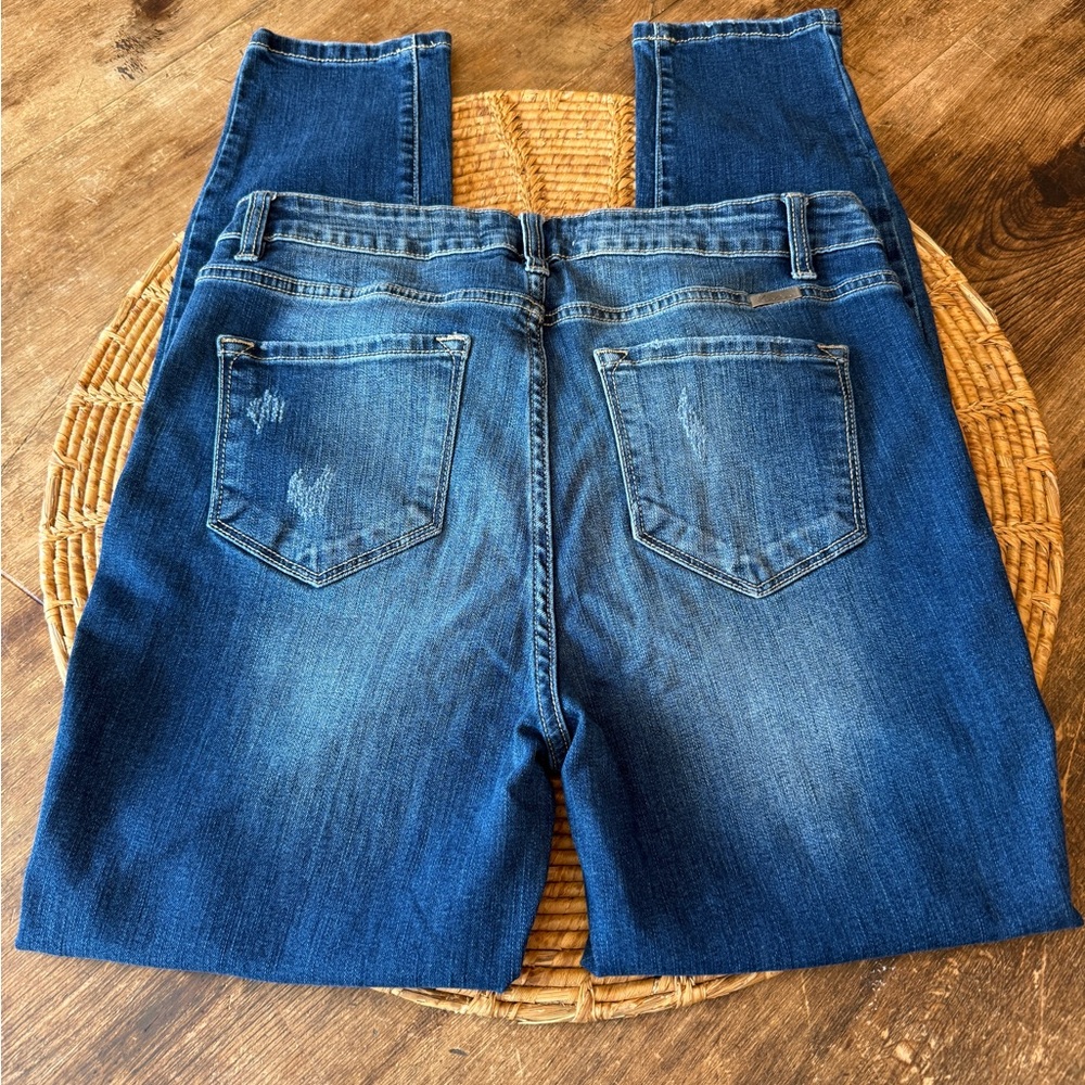 KanCan High Rise Distressed Blue Jeans - Picture 3 of 15